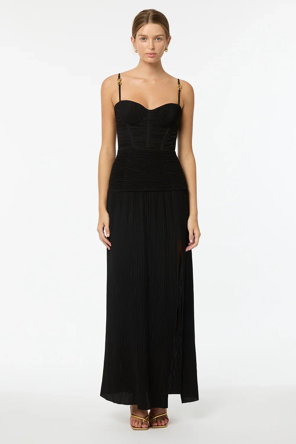 Manning Cartell Double Time Pleat Dress hire – black