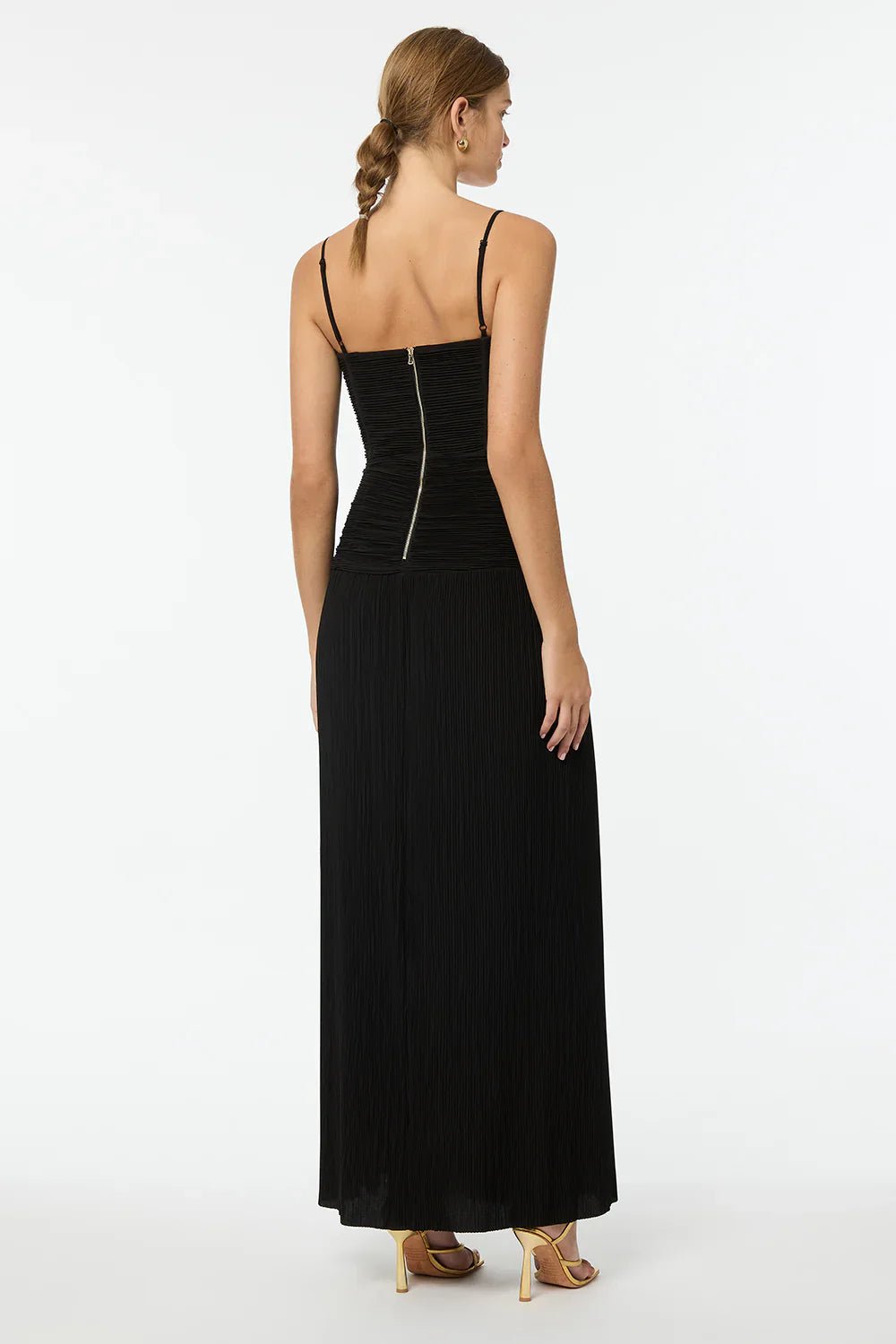 Manning Cartell Double Time Pleat Dress hire – black