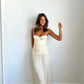 Manning Cartell Double Time Pleat Dress hire – cream