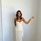 Manning Cartell Double Time Pleat Dress hire – cream