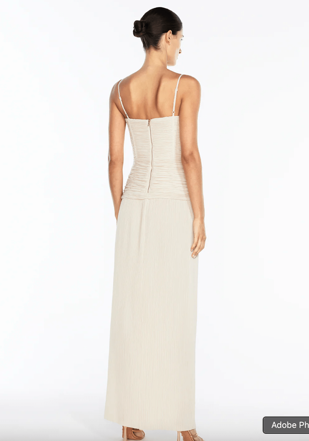 Manning Cartell Double Time Pleat Dress hire – cream
