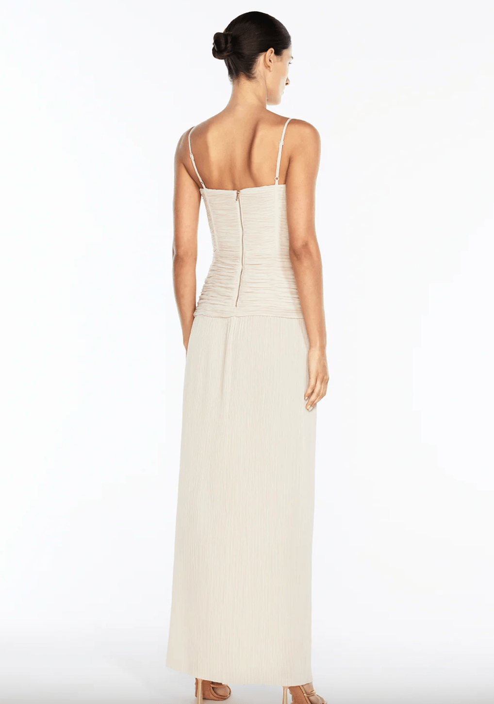 Manning Cartell Double Time Pleat Dress hire – cream