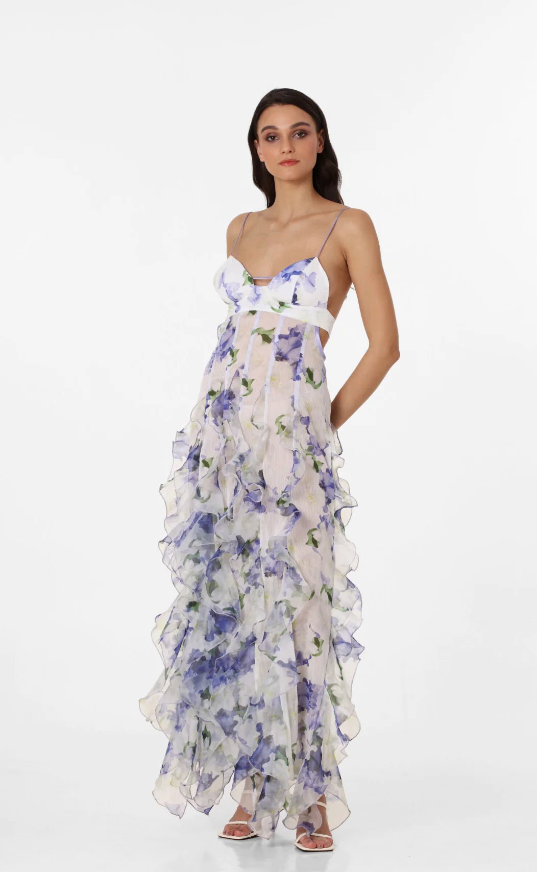 MENTI Iris Flower Maxi Dress Menti