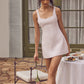 Meshki Beth Tweed Mini Dress hire – fairy floss pink