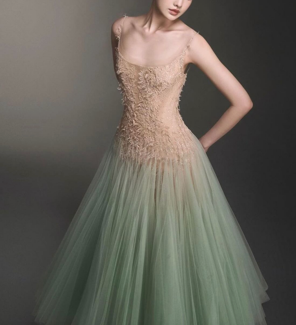 Montsand Mint Ombre Lace Midi Dress Montsand