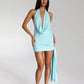Natalie Rolt Anastasia Mini Dress hire – baby blue