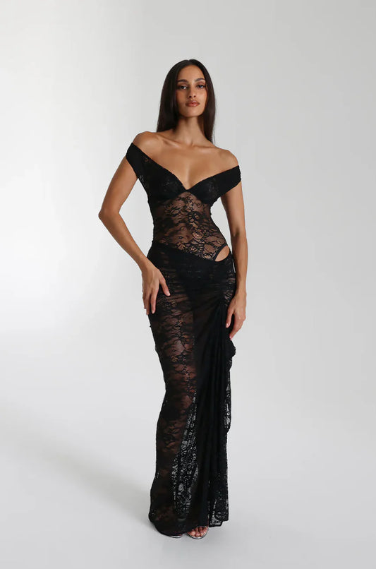 Natalie Rolt Aubrey Dress hire – black