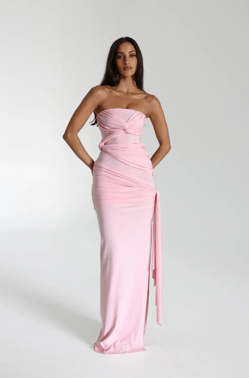 Natalie Rolt Miranda Gown hire – blossom pink