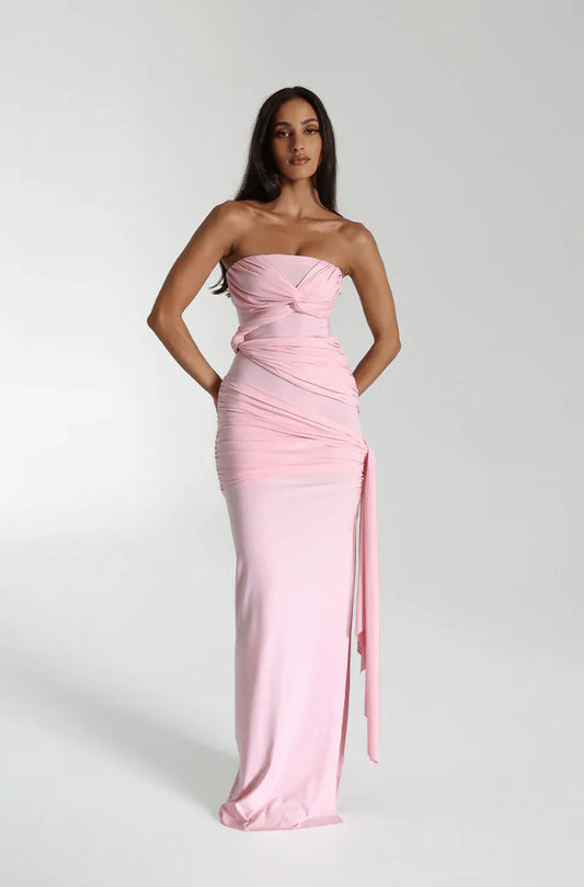 Natalie Rolt Miranda Gown hire – blossom pink