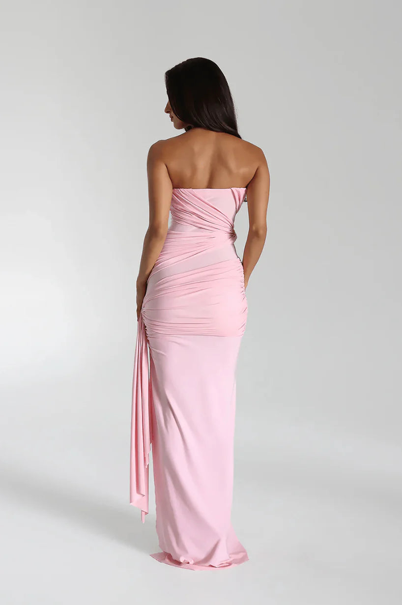 Natalie Rolt Miranda Gown hire – blossom pink
