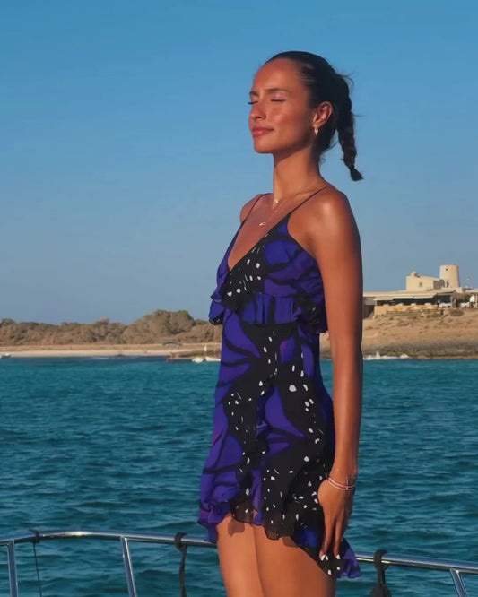 Rat & Boa Beatriz Mini Dress hire – blue