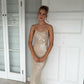 Rat & Boa Olympia Sequin Maxi Dress hire – ivory