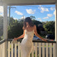 Rat & Boa Olympia Sequin Maxi Dress hire – ivory