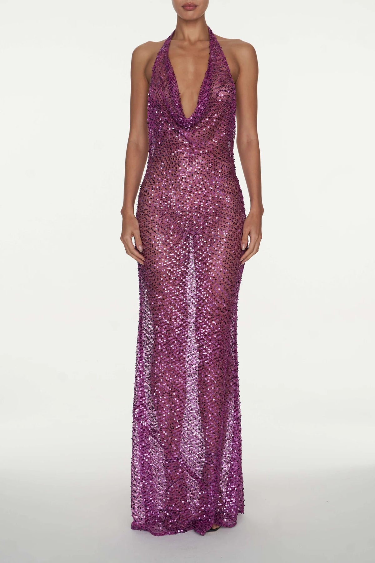 Rat & Boa Verona Sequin Dress hire – pink
