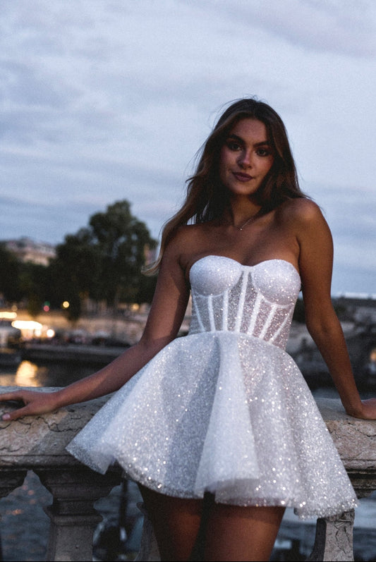 Rosie Etienne Emmelie Dress hire – white