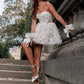 Rosie Etienne Fleur Lace Mini Dress hire – white