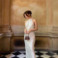 SILK MAISON French Bow Halter Neck Dress - White Silk Maison