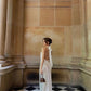 SILK MAISON French Bow Halter Neck Dress - White Silk Maison