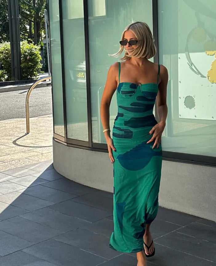 Sir The Label Frankie Gathered Midi Dress hire