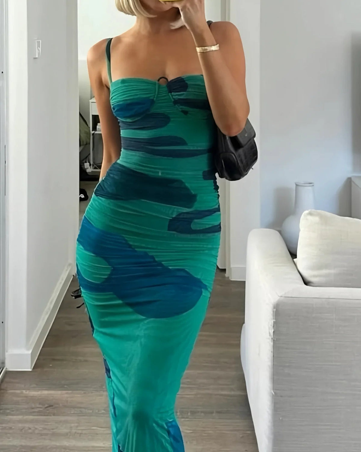 Sir The Label Frankie Gathered Midi Dress hire